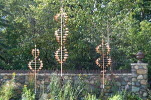 Kinetic Copper Wind Art